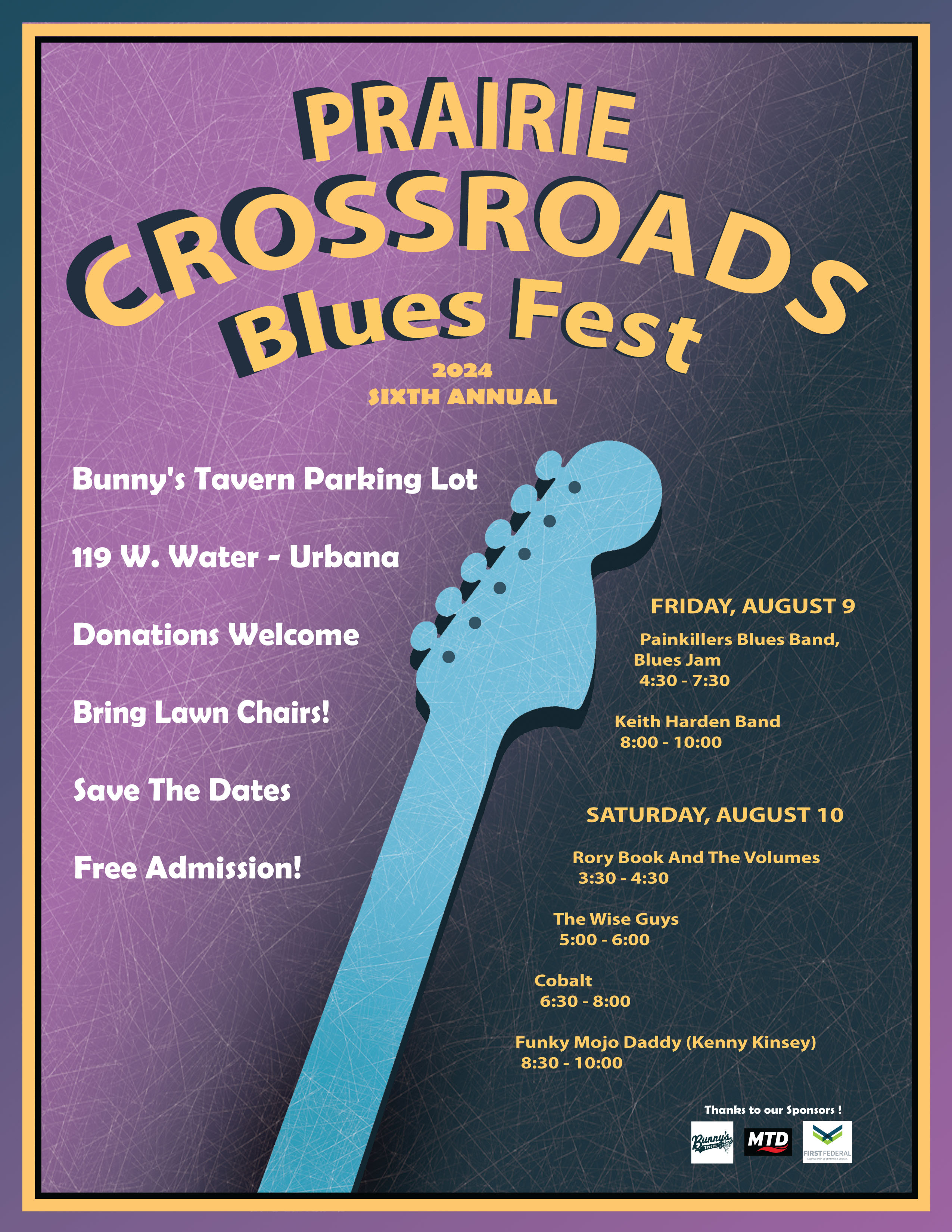 [Prairie Crossroads Blues Fest Poster 2024]